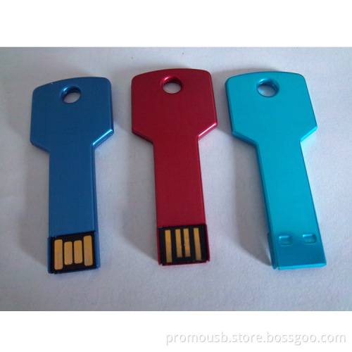 Metal Key Shaped USB Thumb Drive with logo